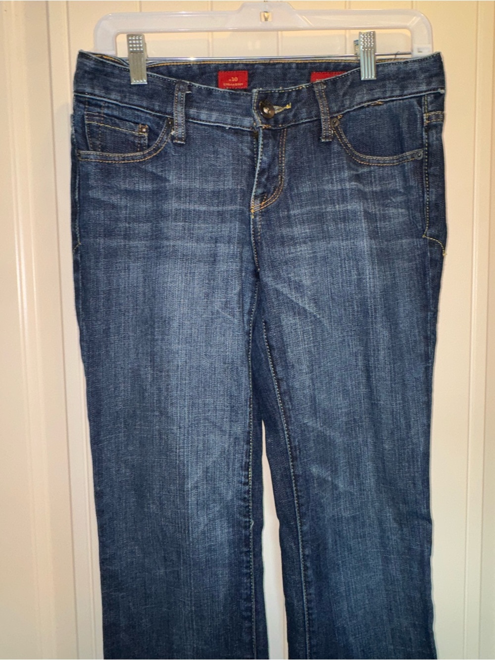 Express Women's Dark Blue Flare Jeans